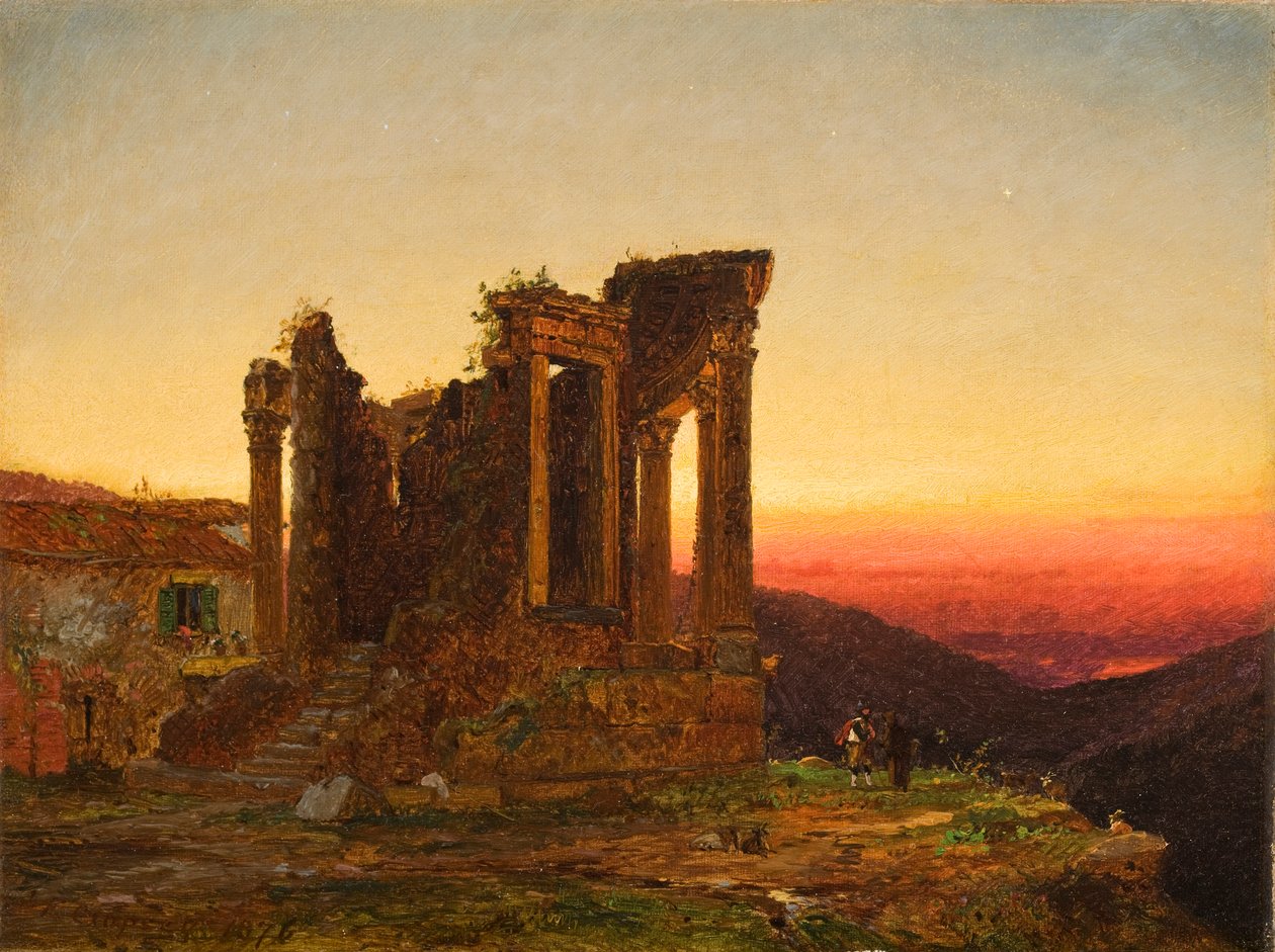 Sibyl Tapınağı, Tivoli (Paestum'da Sabah Erken), 1876 by Jasper Francis Cropsey