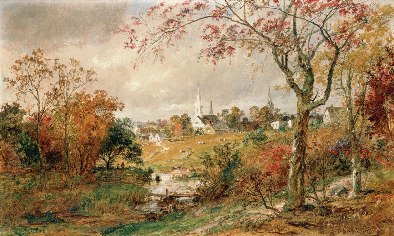Sonbahar Manzarası, Saugerties, 1886 by Jasper Francis Cropsey
