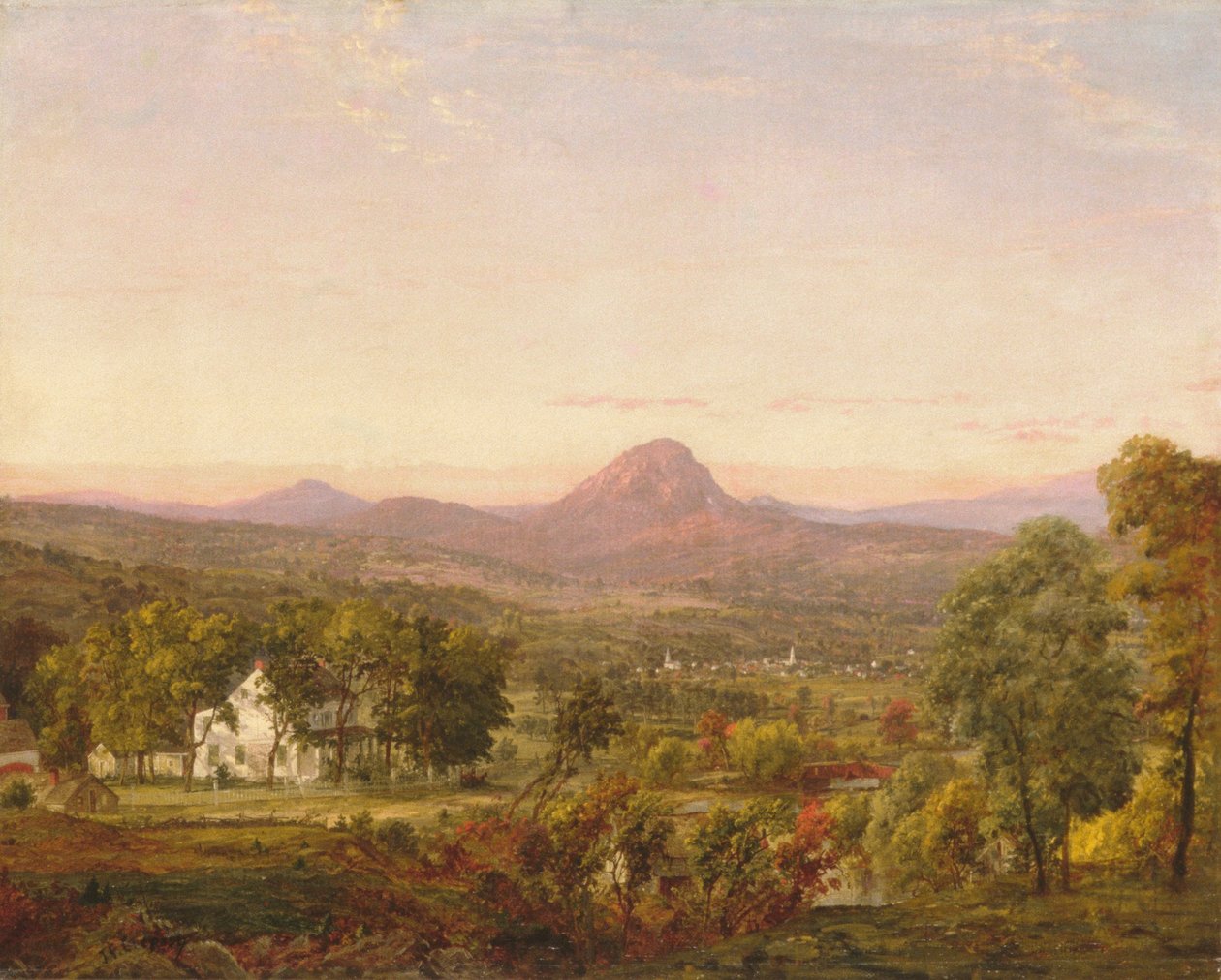 Sonbahar Manzarası, Sugar Loaf Dağı, Orange County, New York, c.1870-75 by Jasper Francis Cropsey