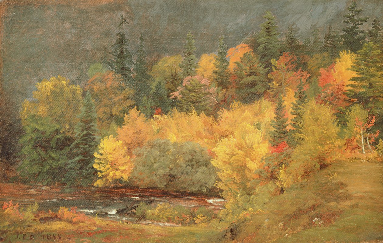 Dere kenarında sonbahar, 1855 by Jasper Francis Cropsey
