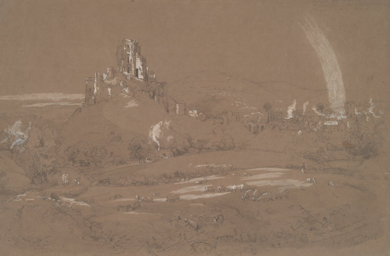 Cromwell Siperlerinden Korfu Kalesi ve Kasabası by Jasper Francis Cropsey