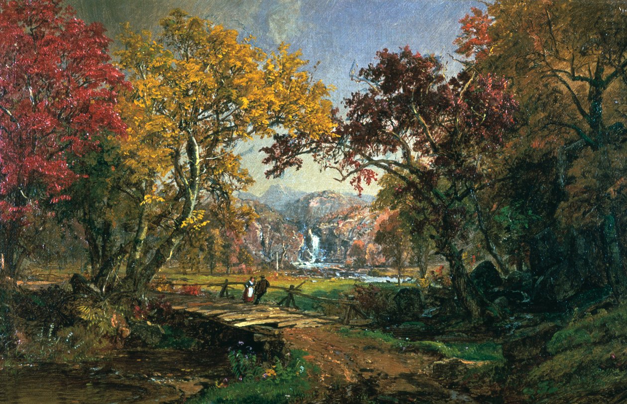 Köprüde Çift, 1876 by Jasper Francis Cropsey