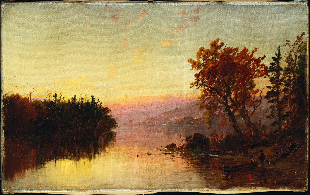 Alacakaranlıkta Greenwood Gölü, 1873 by Jasper Francis Cropsey