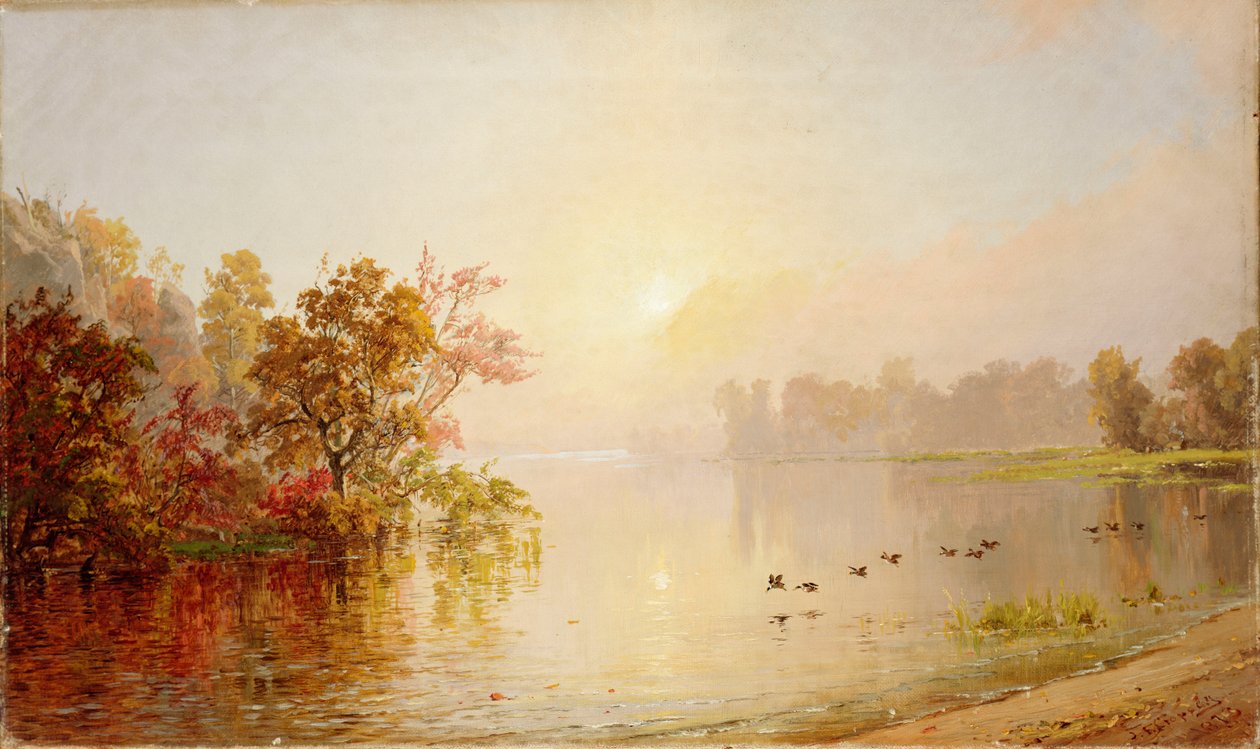 Puslu Öğleden Sonra - Sonbahar, 1873 by Jasper Francis Cropsey