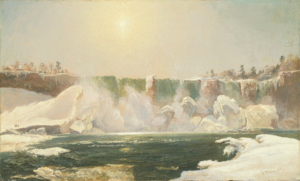 Kışın Niagara Şelalesi by Jasper Francis Cropsey