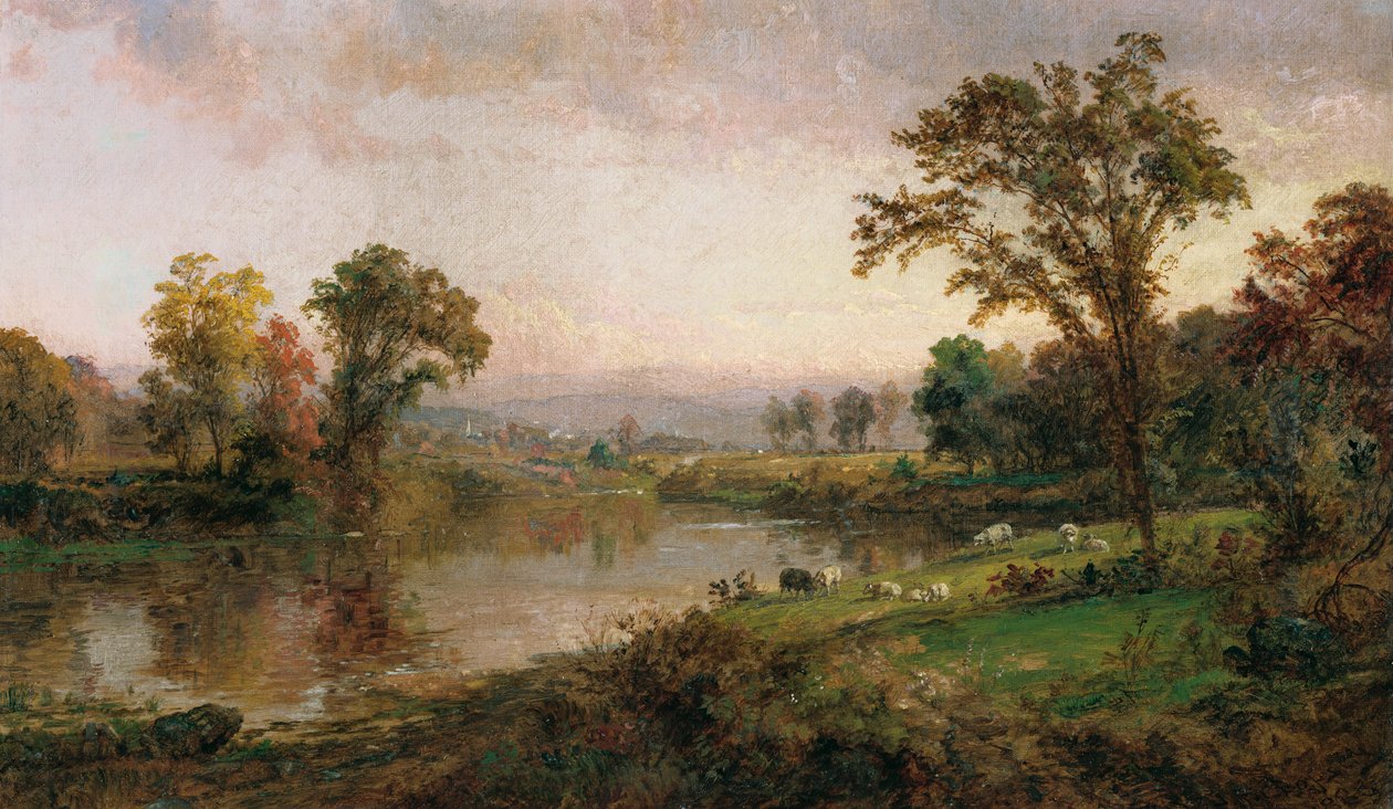 Nehir Manzarası - Erken Sonbahar, 1888 by Jasper Francis Cropsey