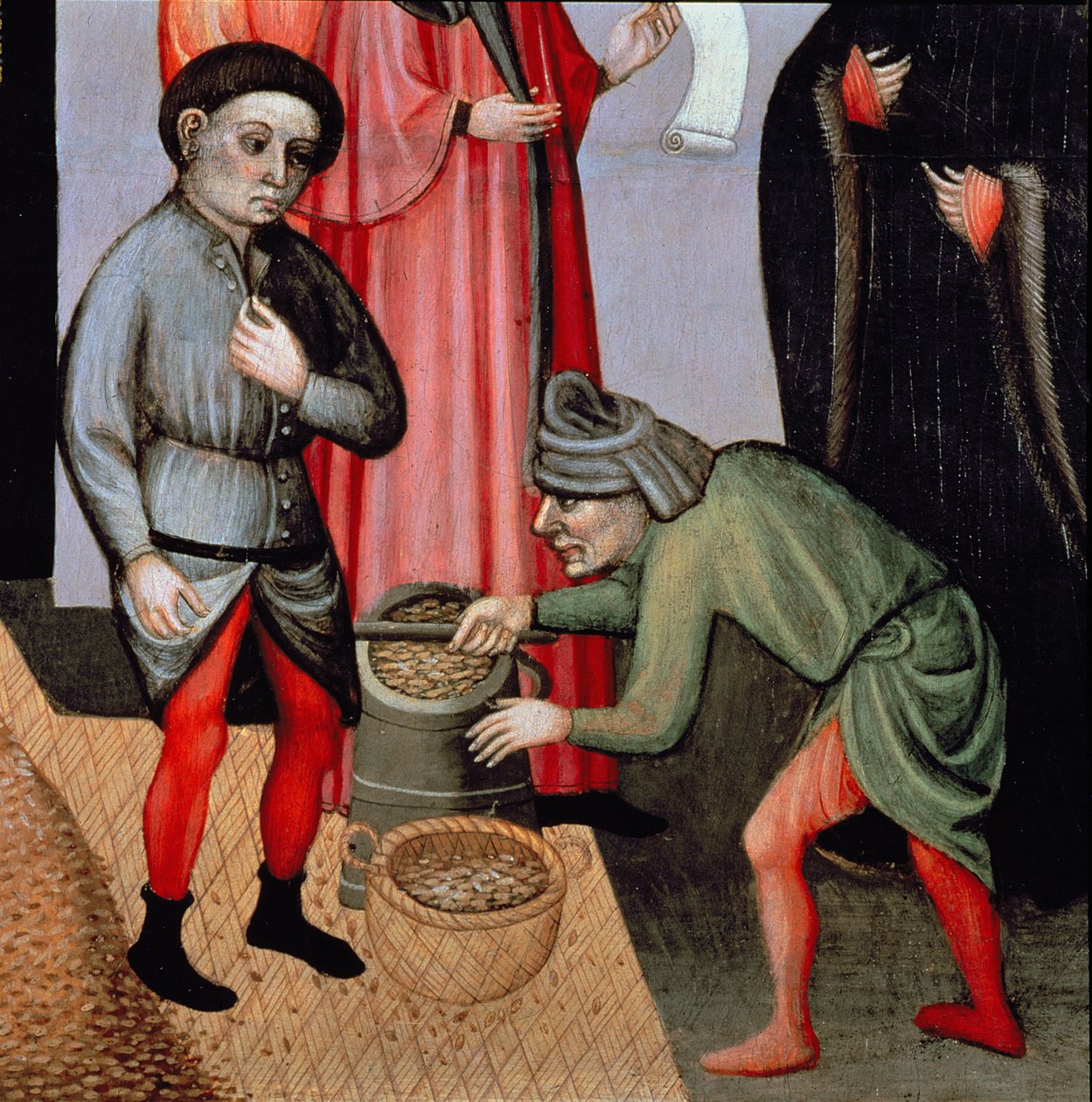 Tahılın Mucizevi Çoğalması, Bari Aziz Nikolaos altarpiece'inden detay by Jaume Cabrera