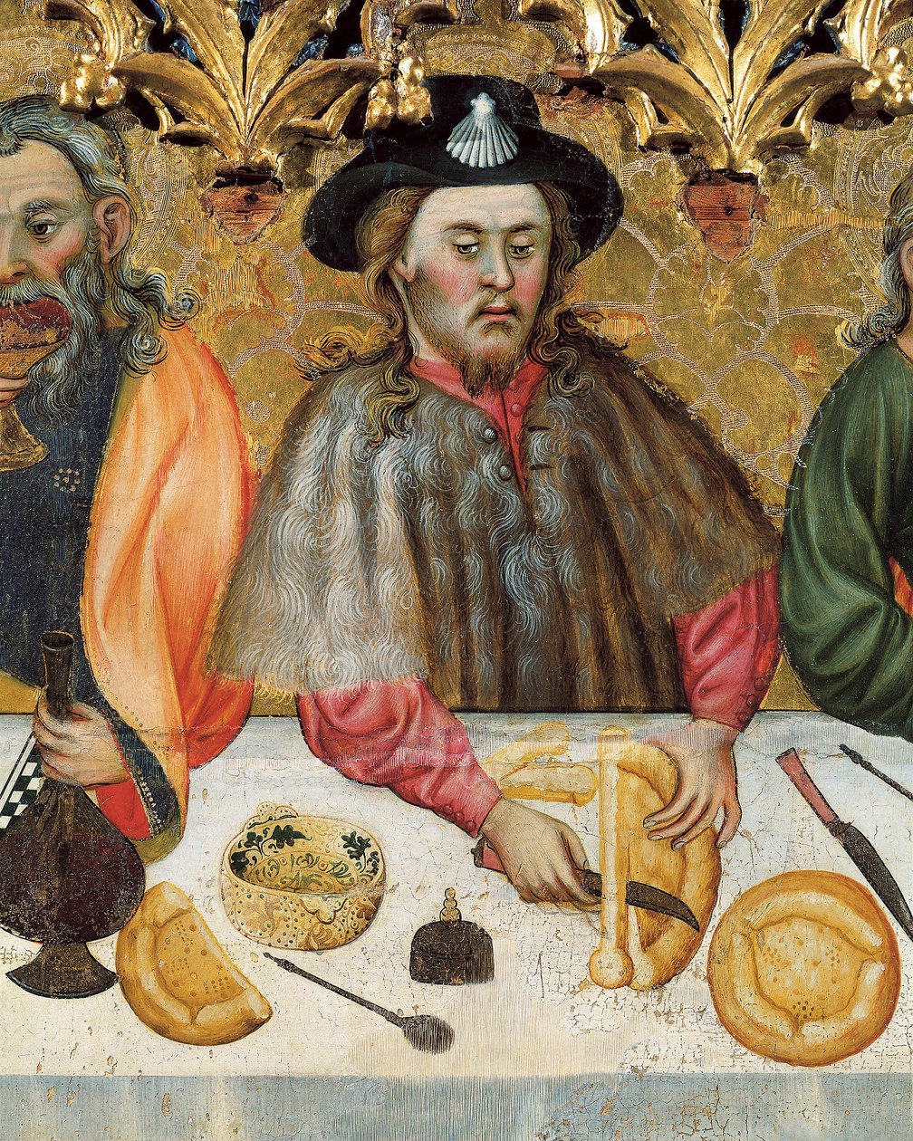 Son akşam yemeği, detay c.1370-1400 by Jaume Ferrer