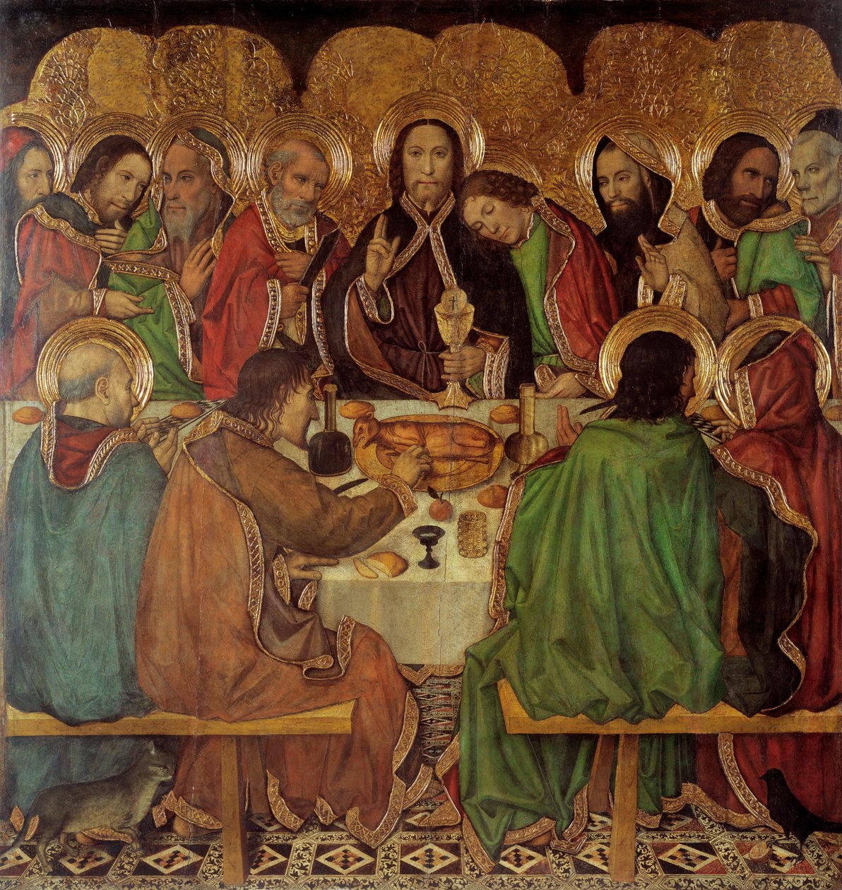 La cene - Son Akşam Yemeği - Peinture de Jaume (Jaime) Huguet (1412-1492) - 1465-1470 - Panelde Tempera - 170x161 - Museu Nacional d