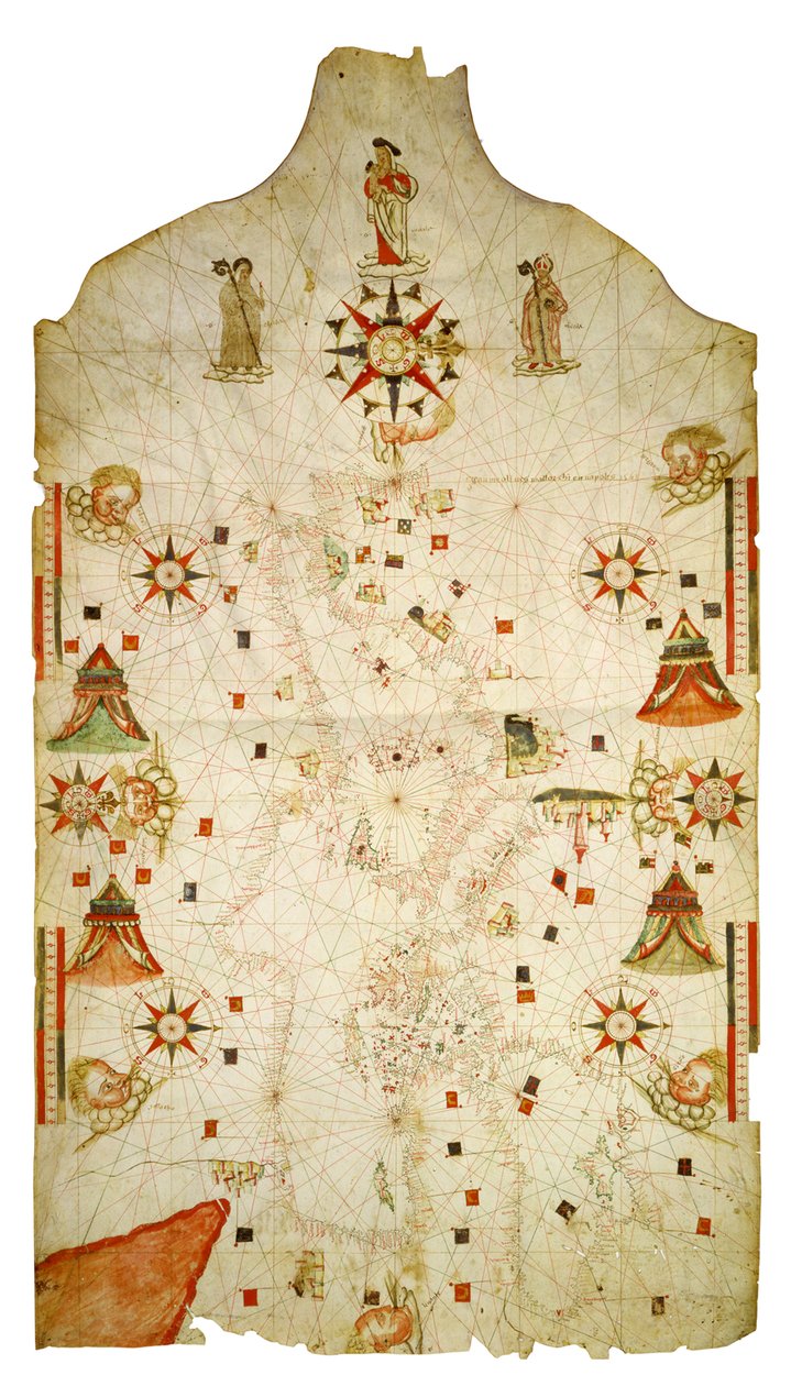 Akdeniz ve Karadeniz haritası, 1563 by Jaume Olives