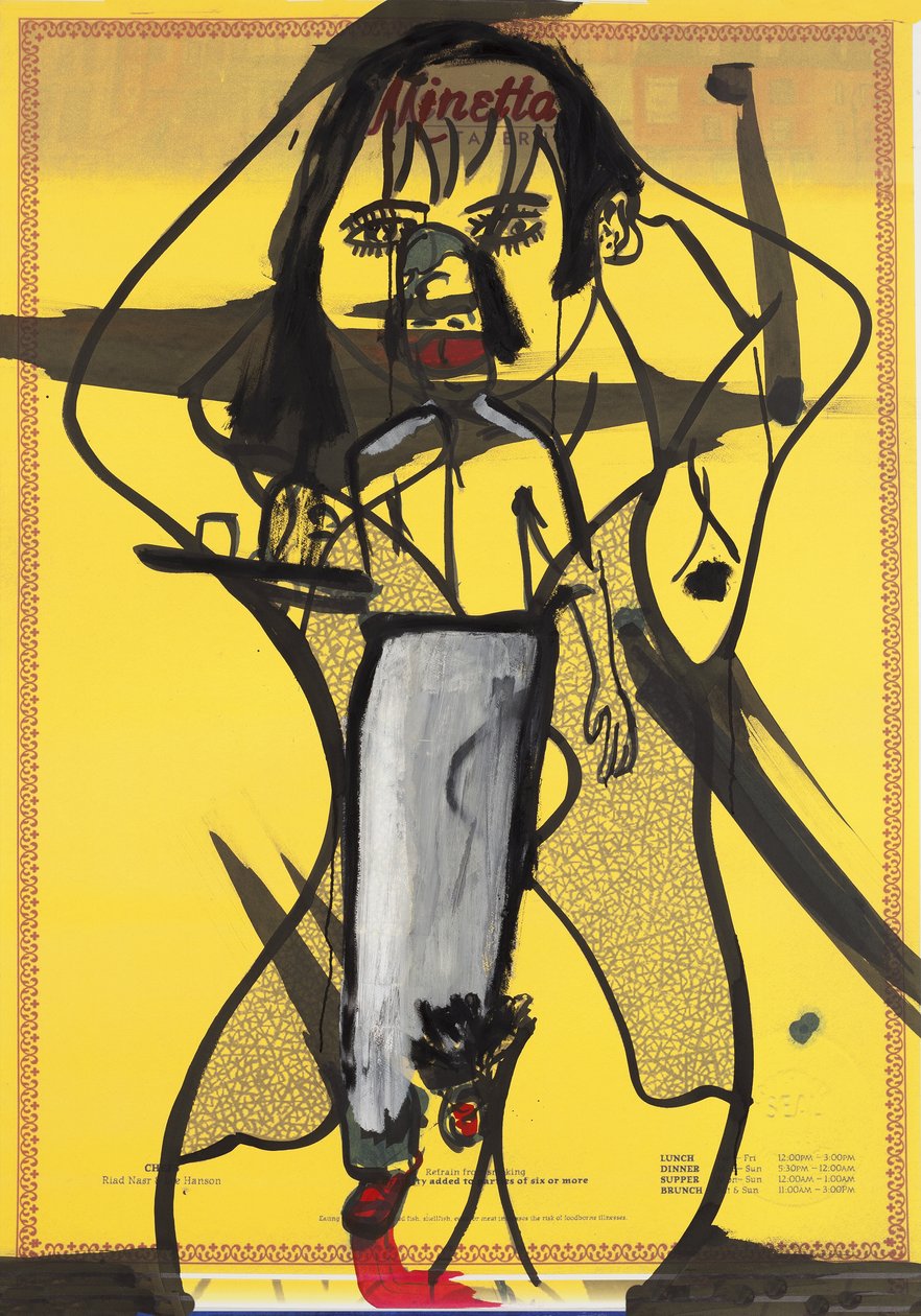 Havaalanları, 2016 (suluboya kâğıdı üzerine karışık teknik, panel üzerine monte edilmiş, arka yüzünde tarif var) by Jay Batlle