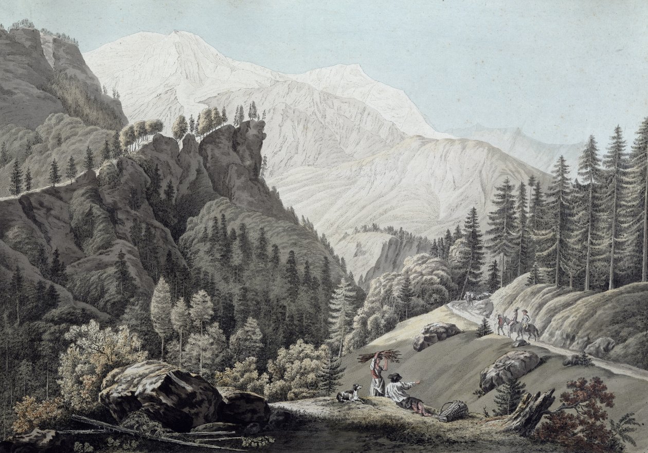 View of the Chamonix Valley, 1789  by Jean Antoine Linck