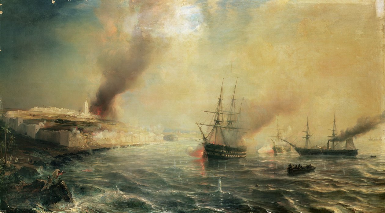 Bombardment of Sale, 26th November 1851, 1855  by Jean Antoine Theodore Gudin