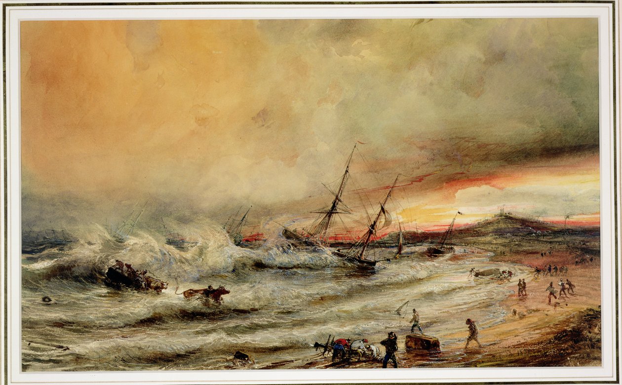Gemi Enkazı, 1832 by Jean Antoine Theodore Gudin