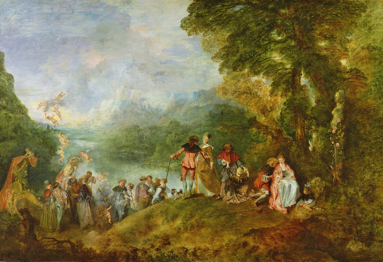 Cythera için Gemiye binme, 1717 (ayrıntılar için bkz. 65335) by Jean Antoine Watteau
