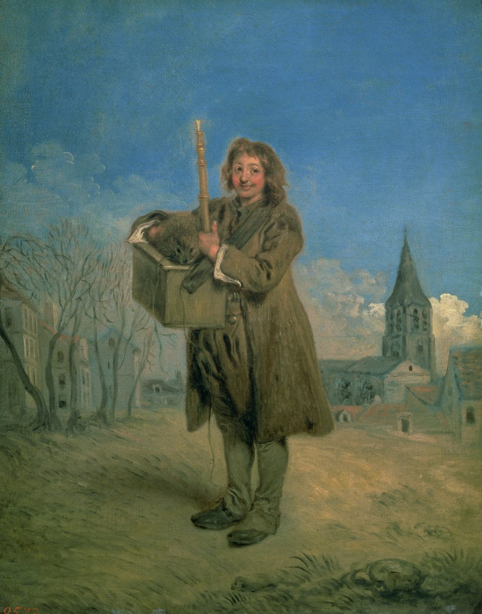 Bir Dağ sıçanı ile Savoyard, 1715-16 by Jean Antoine Watteau