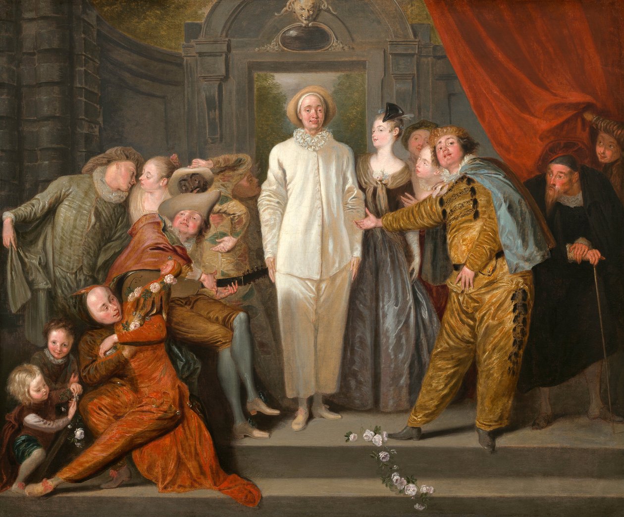 İtalyan Komedyenler, c.1720 by Jean Antoine Watteau