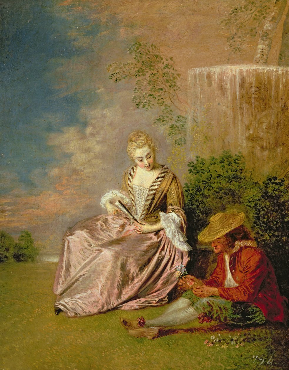 Utangaç Sevgili, 1718 by Jean Antoine Watteau