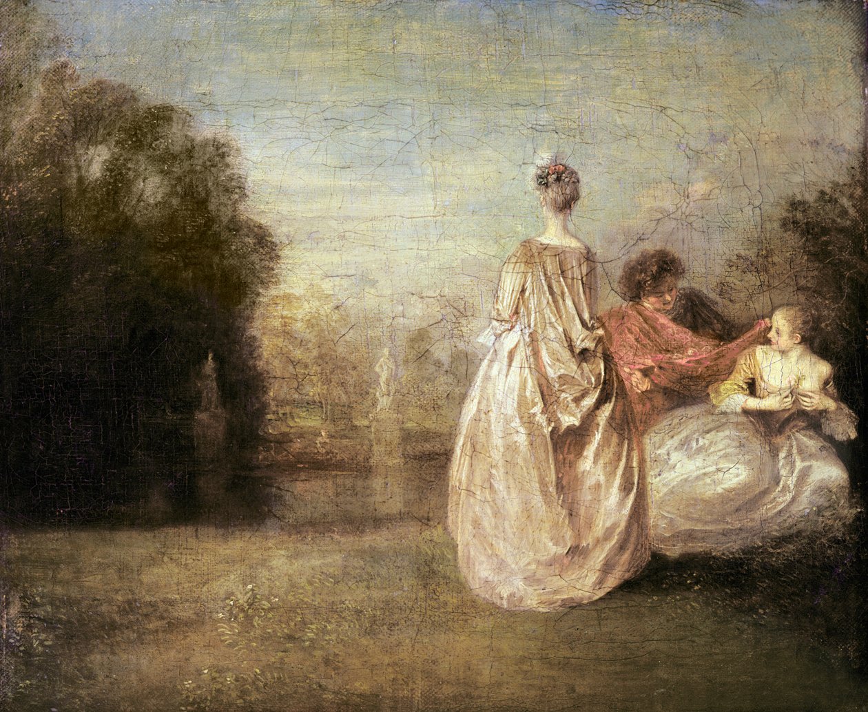 İki Kuzen, 1716-20 by Jean Antoine Watteau