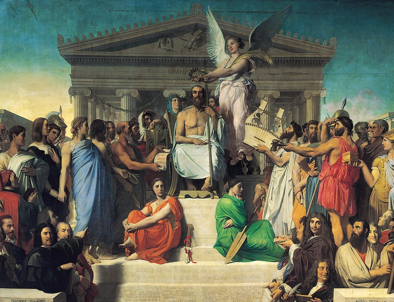 Apotheosis Homeros by Jean Auguste Dominique Ingres