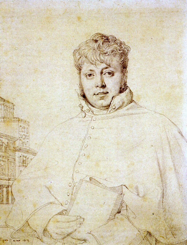 Fransız Mimar Auguste Guenepin by Jean Auguste Dominique Ingres