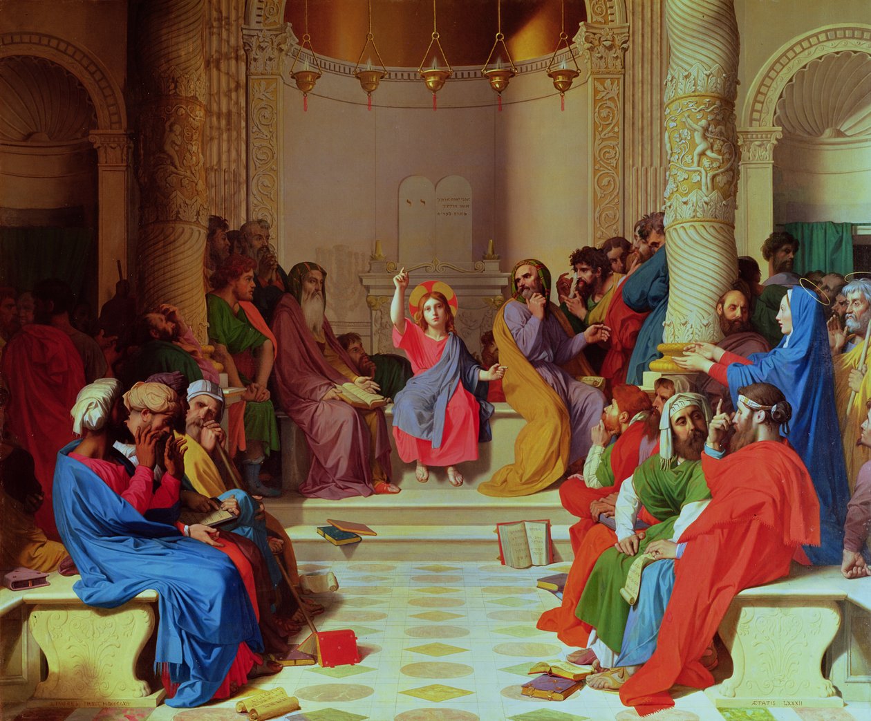 Doktorlar Arasında İsa, 1862 by Jean Auguste Dominique Ingres