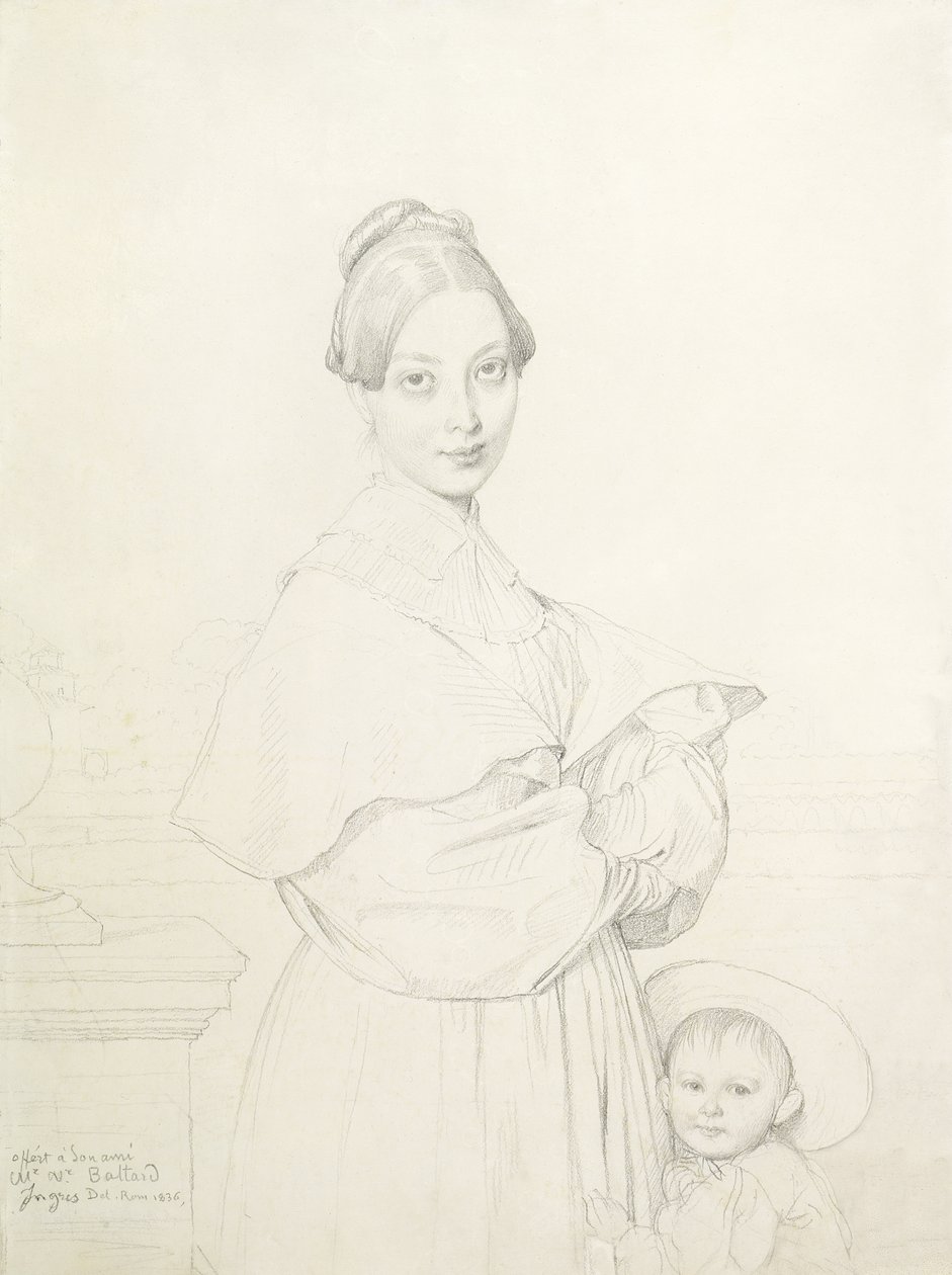 Madam Baltard ve kızı Paule, 1836 by Jean Auguste Dominique Ingres