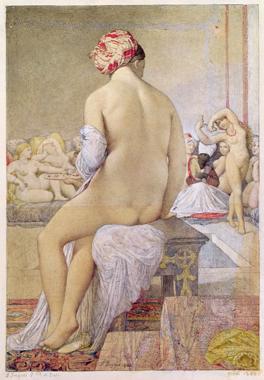 Odalısque veya Küçük Yıkanan, 1864 by Jean Auguste Dominique Ingres