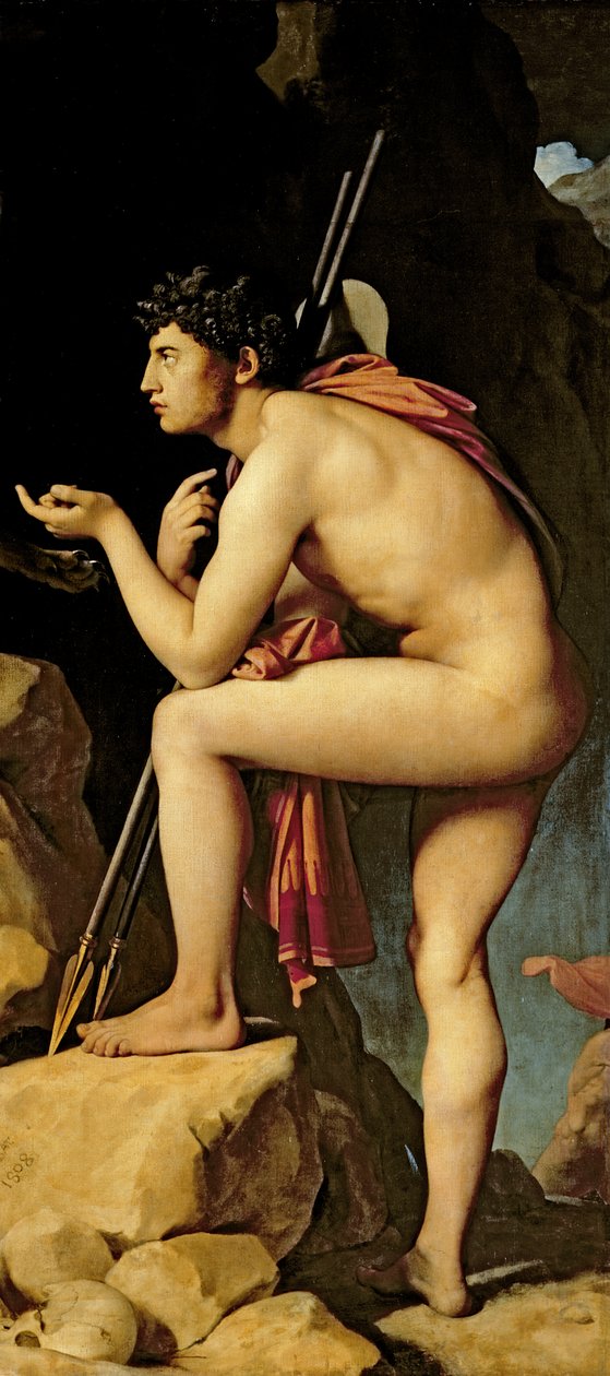 Oedipus and the Sphinx, 1808  (detail of 267669) by Jean Auguste Dominique Ingres