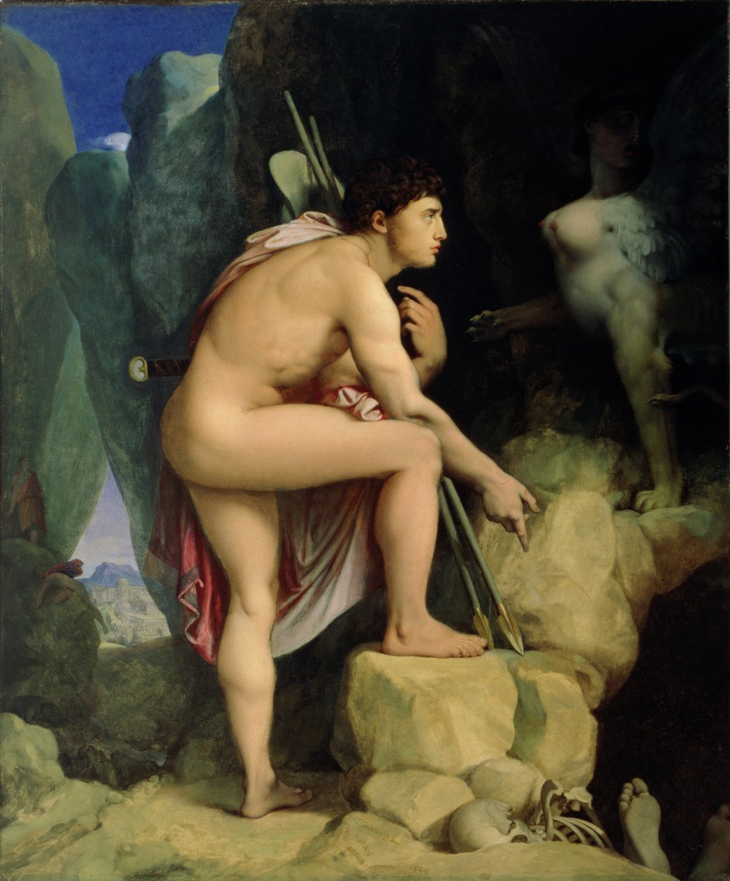 Oidipus ve Sfenks, 1864 by Jean Auguste Dominique Ingres