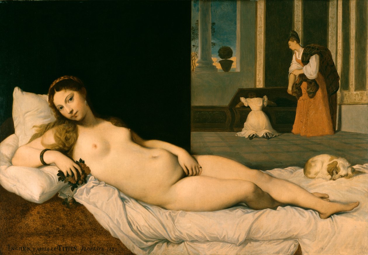 uzanmış Venüs by Jean Auguste Dominique Ingres