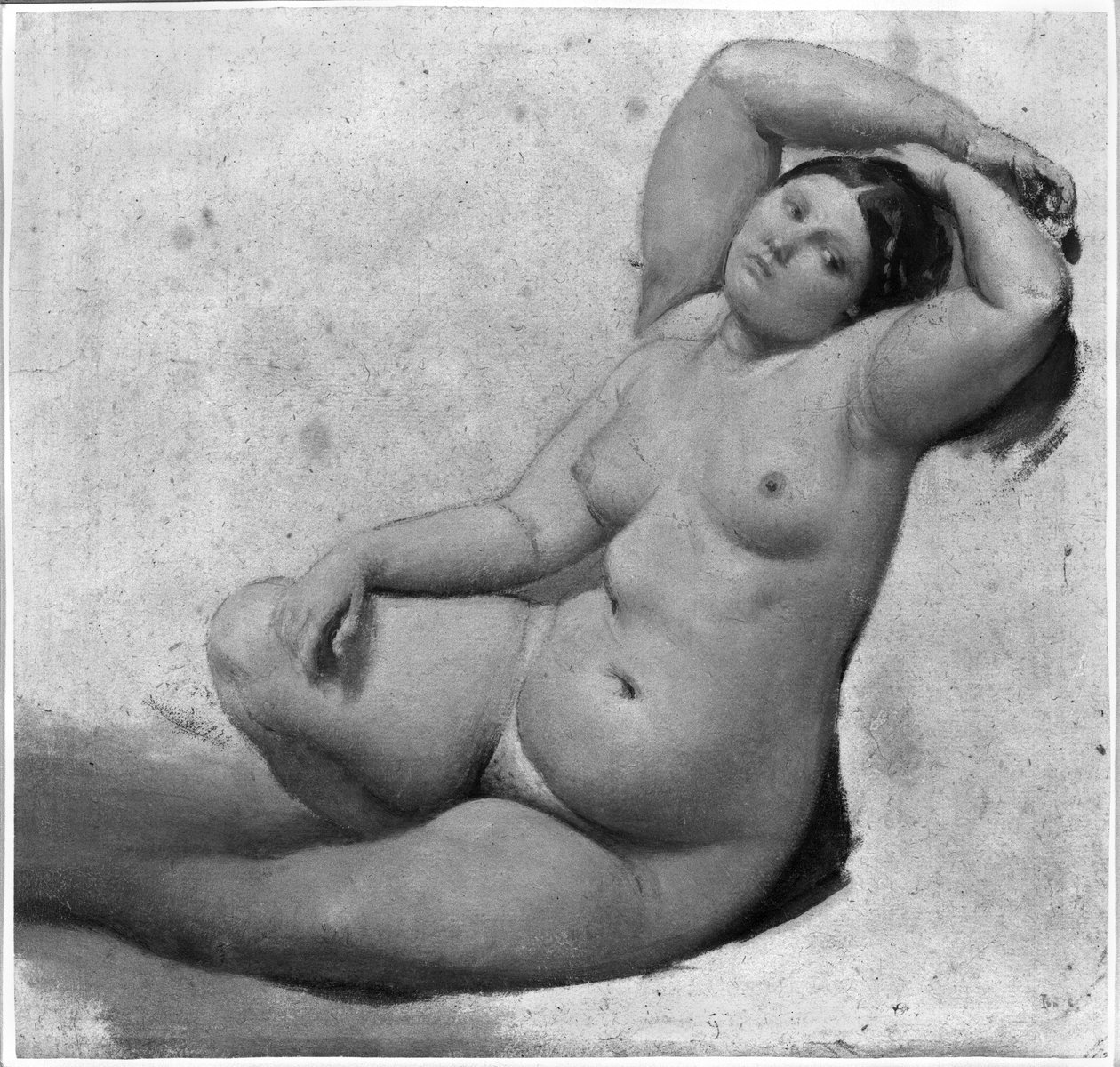 Study for the Turkish Bath (graphite on paper)  by Jean Auguste Dominique Ingres
