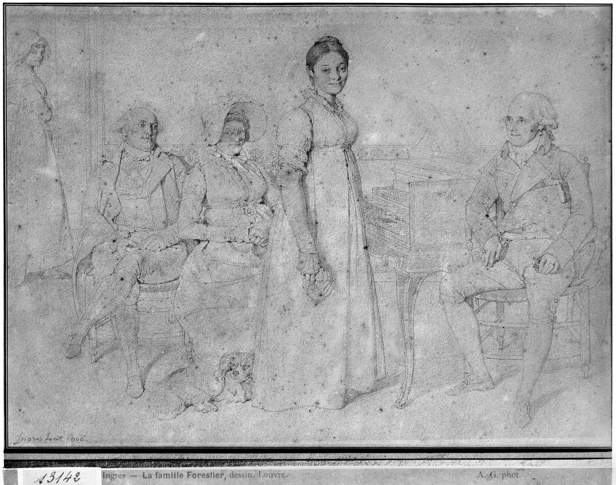 Forestier Ailesi, 1806 (kağıt üzerinde grafit) (ayrıca bkz. 233242) by Jean Auguste Dominique Ingres