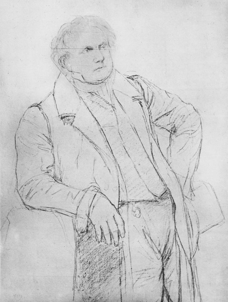 M. Bertin Portresi Çalışması by Jean Auguste Dominique Ingres