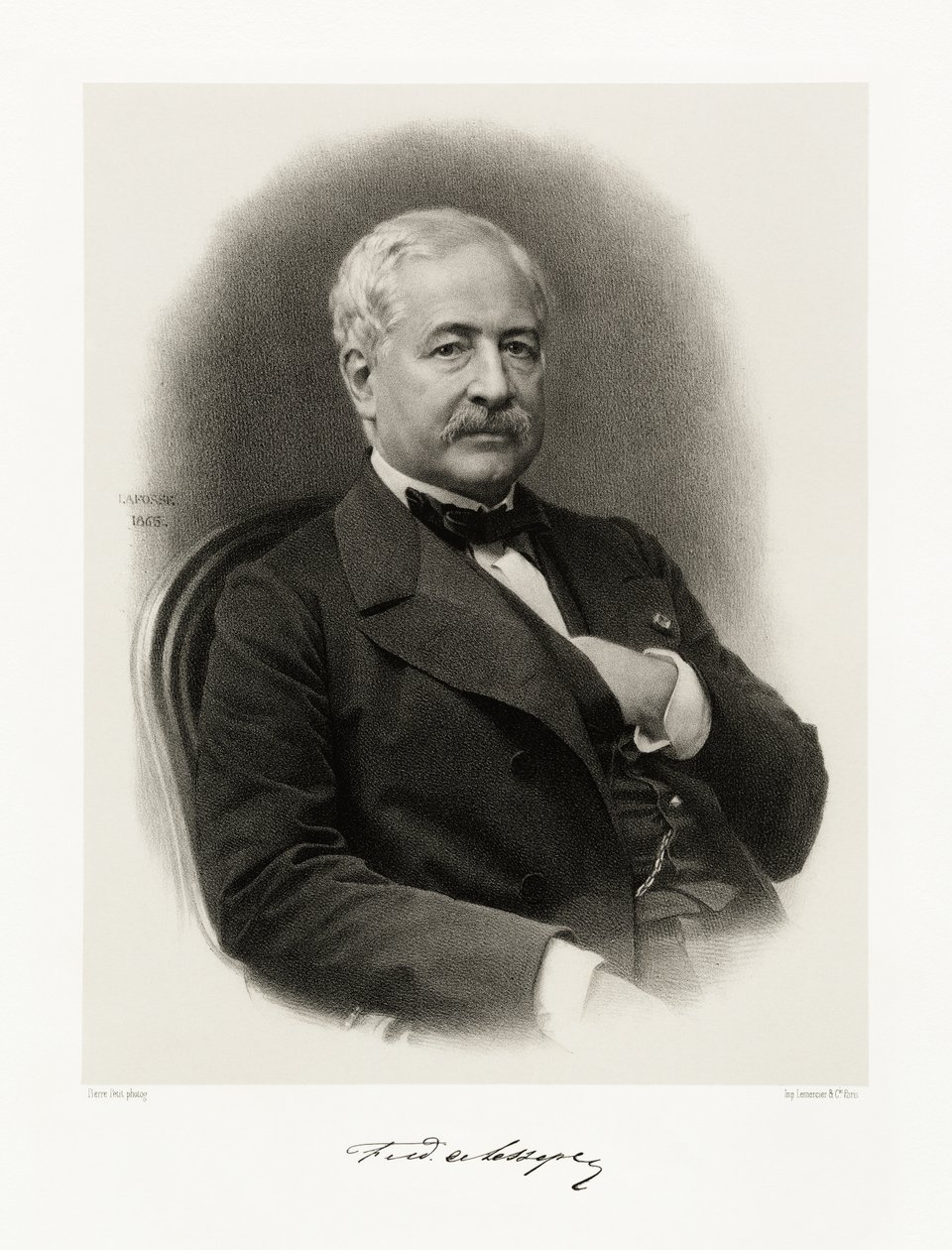 Ferdinand de Lesseps, 1865-66 by Jean Baptiste Adolphe Lafosse