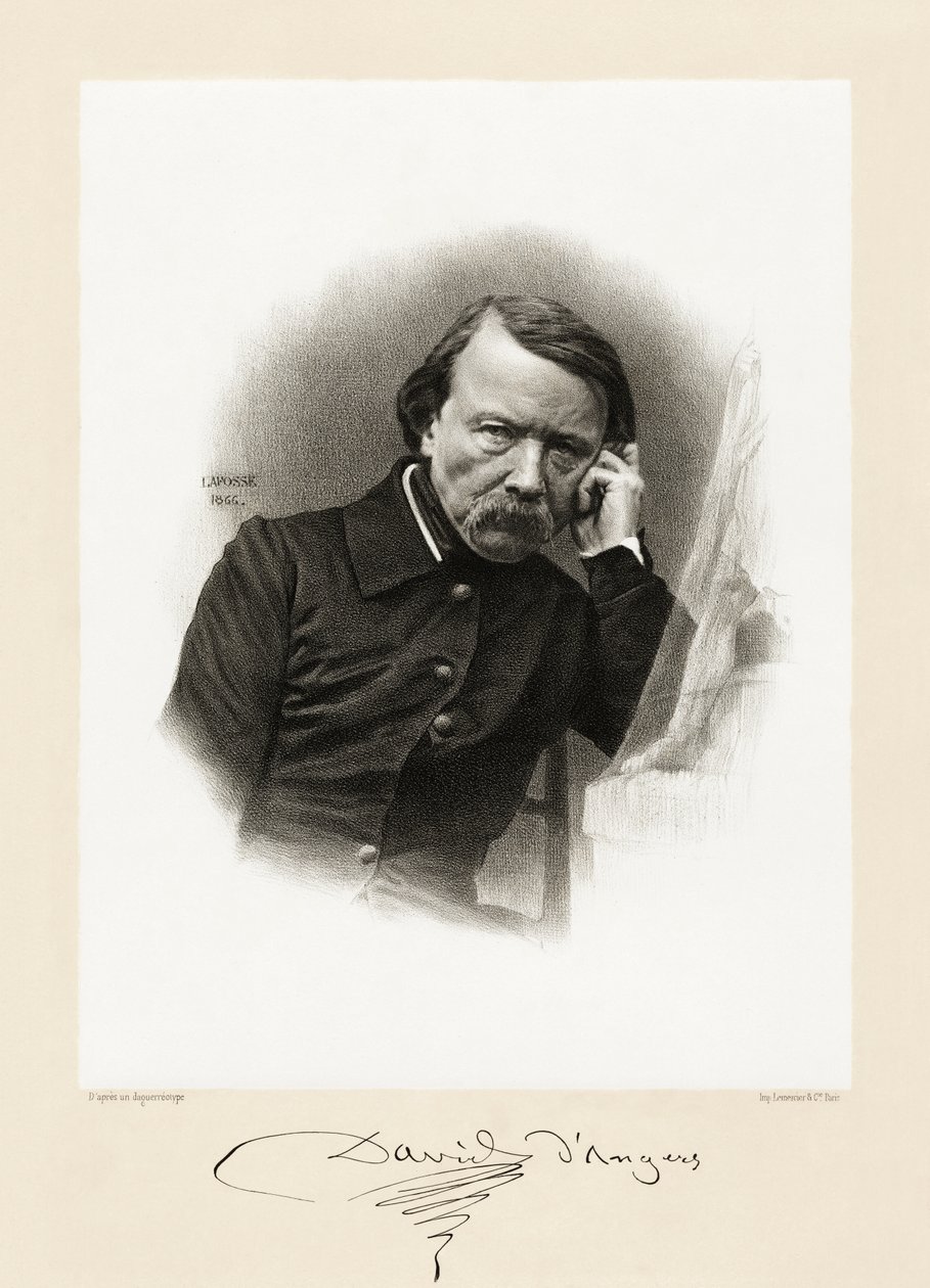 Pierre Jean David, 1865-66 by Jean Baptiste Adolphe Lafosse