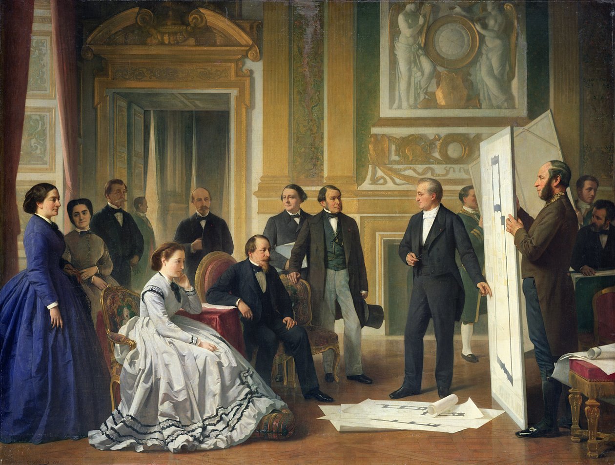 Louis Visconti (1791-1853) Louvre için Yeni Planları III. Napolyon