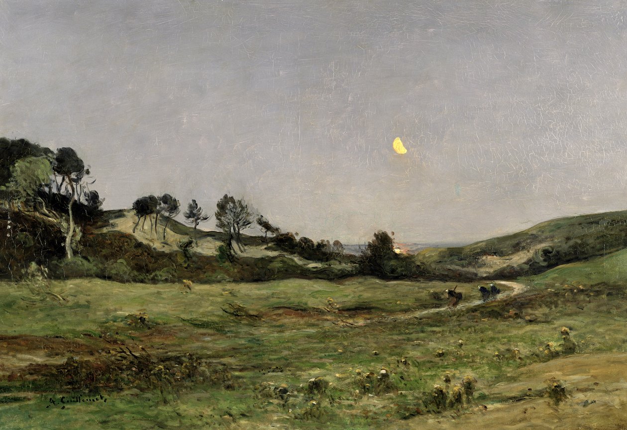 Evening over the Dunes of Equihen  by Jean Baptiste Antoine Guillemet