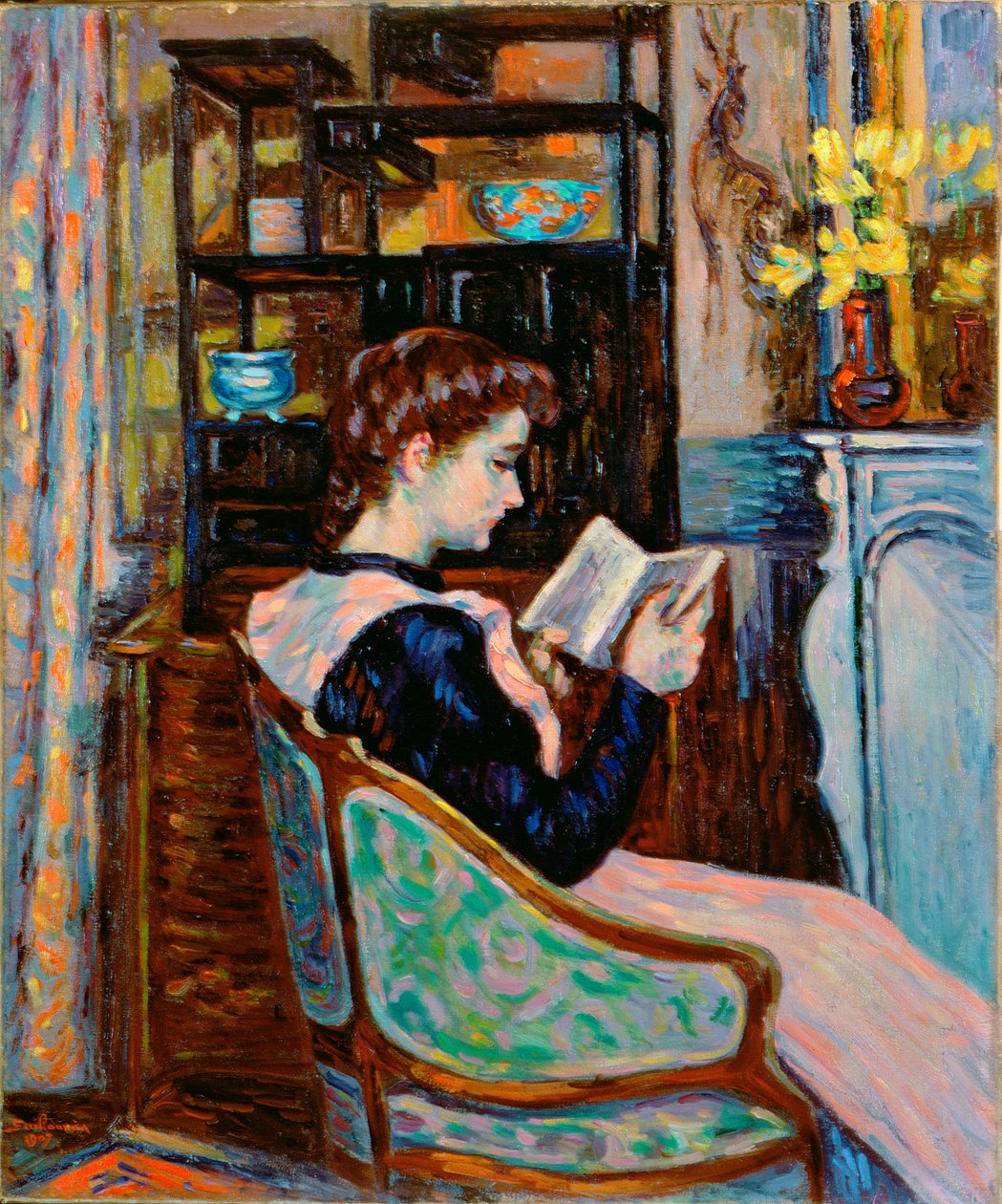 Mll. Guillaumin okuması, 1907 by Jean Baptiste Armand Guillaumin