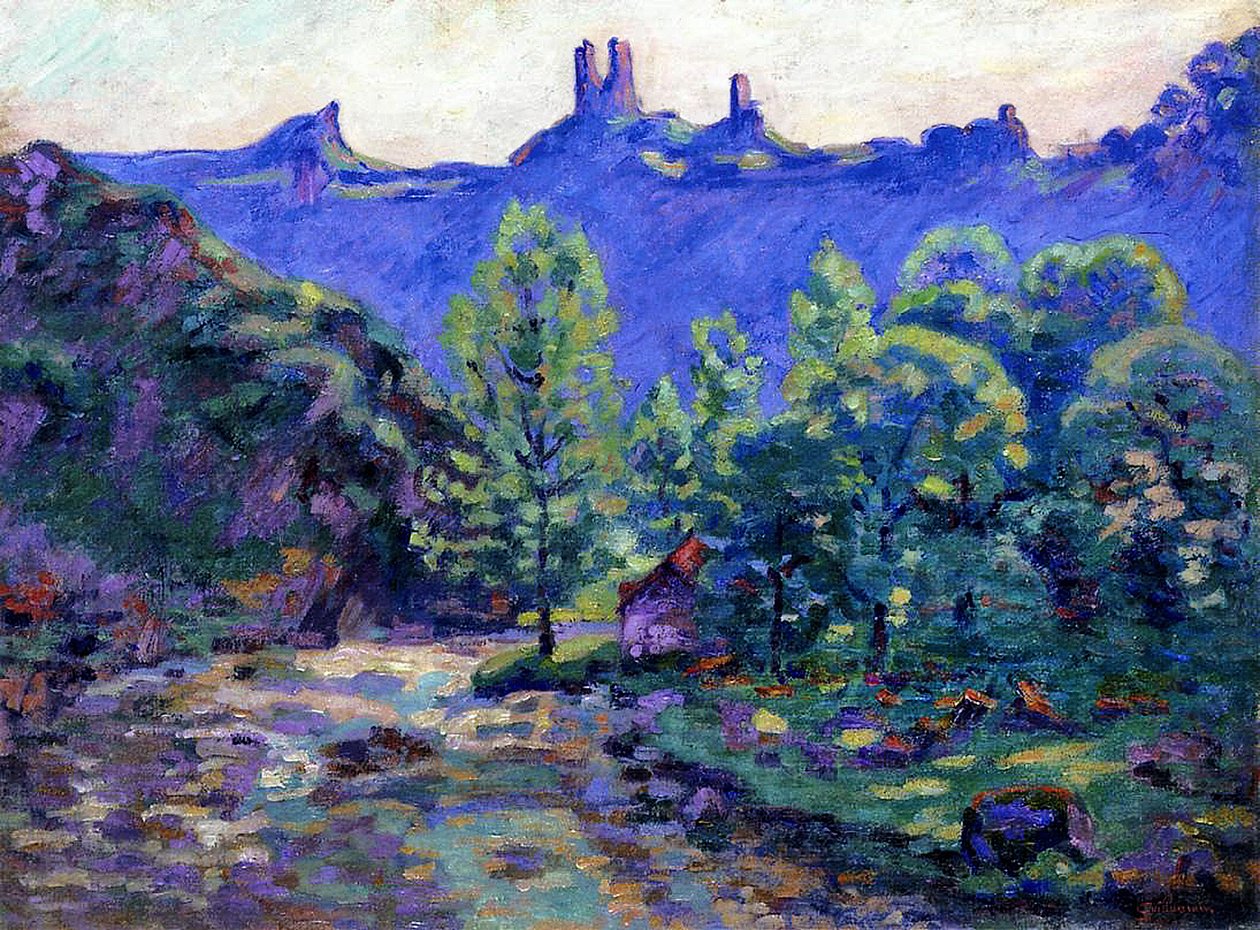 Crozant Kalesi Harabeleri by Jean Baptiste Armand Guillaumin
