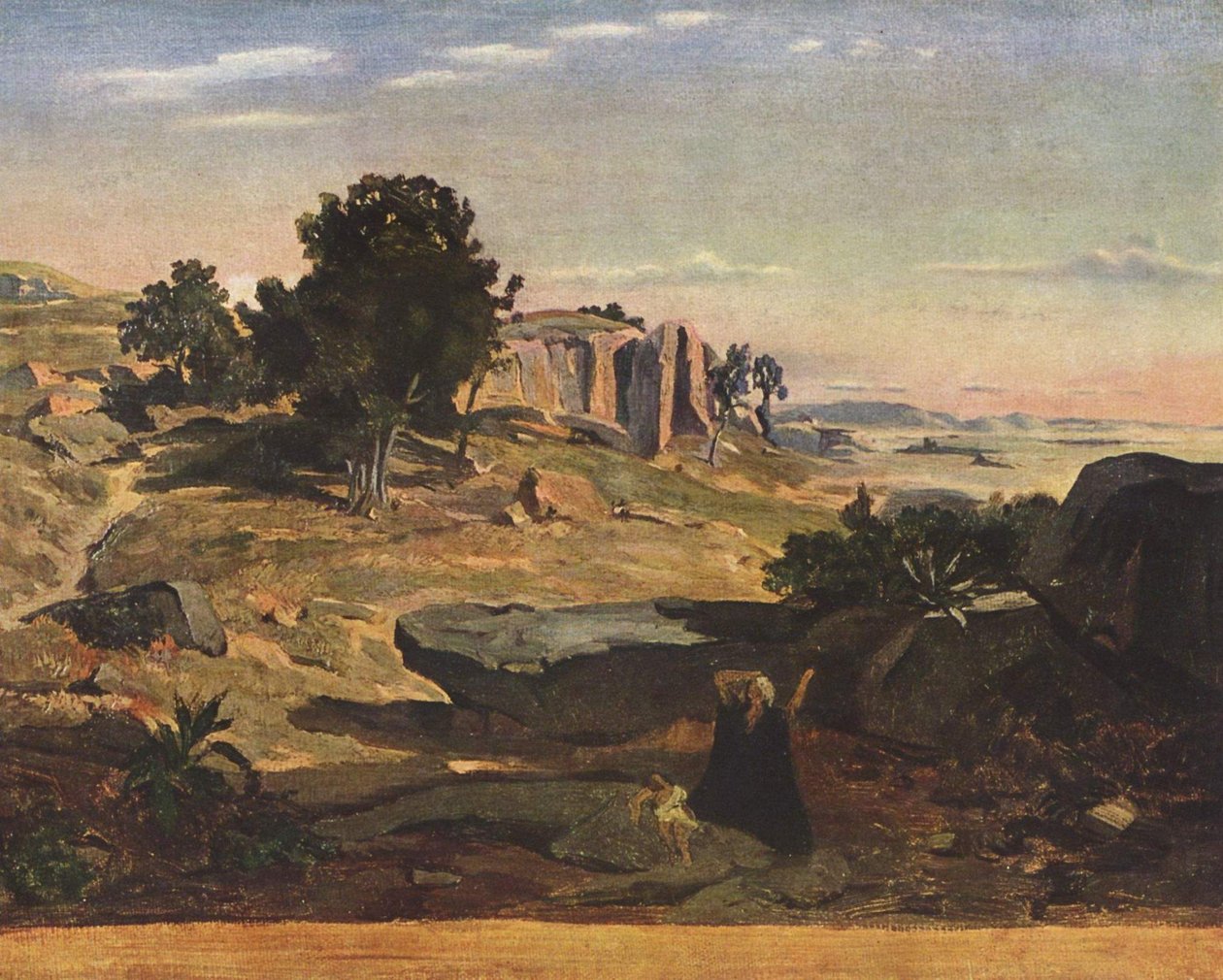 Çölde Hacer by Jean Baptiste Camille Corot