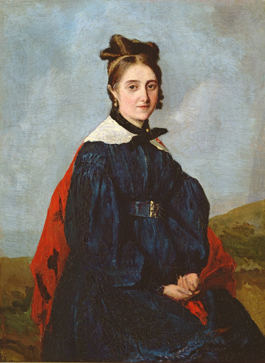 Alexina Ledoux, yaklaşık 1840 by Jean Baptiste Camille Corot