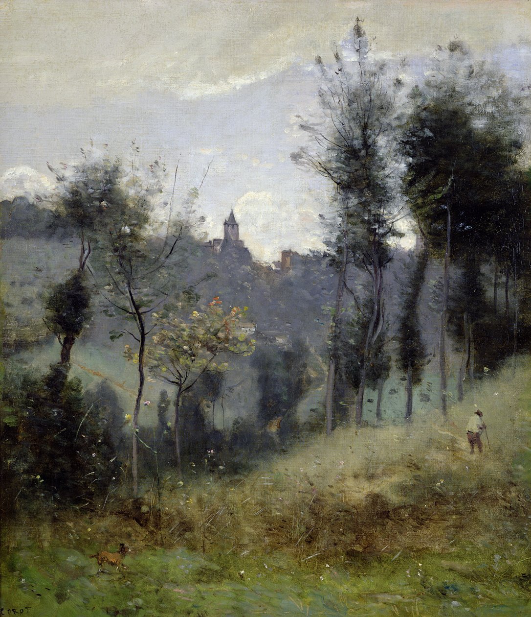 Rouen yakınlarındaki Canteleu by Jean Baptiste Camille Corot