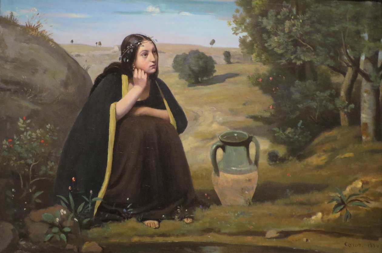 İngilizce: Rebecca Kuyuda by Jean Baptiste Camille Corot