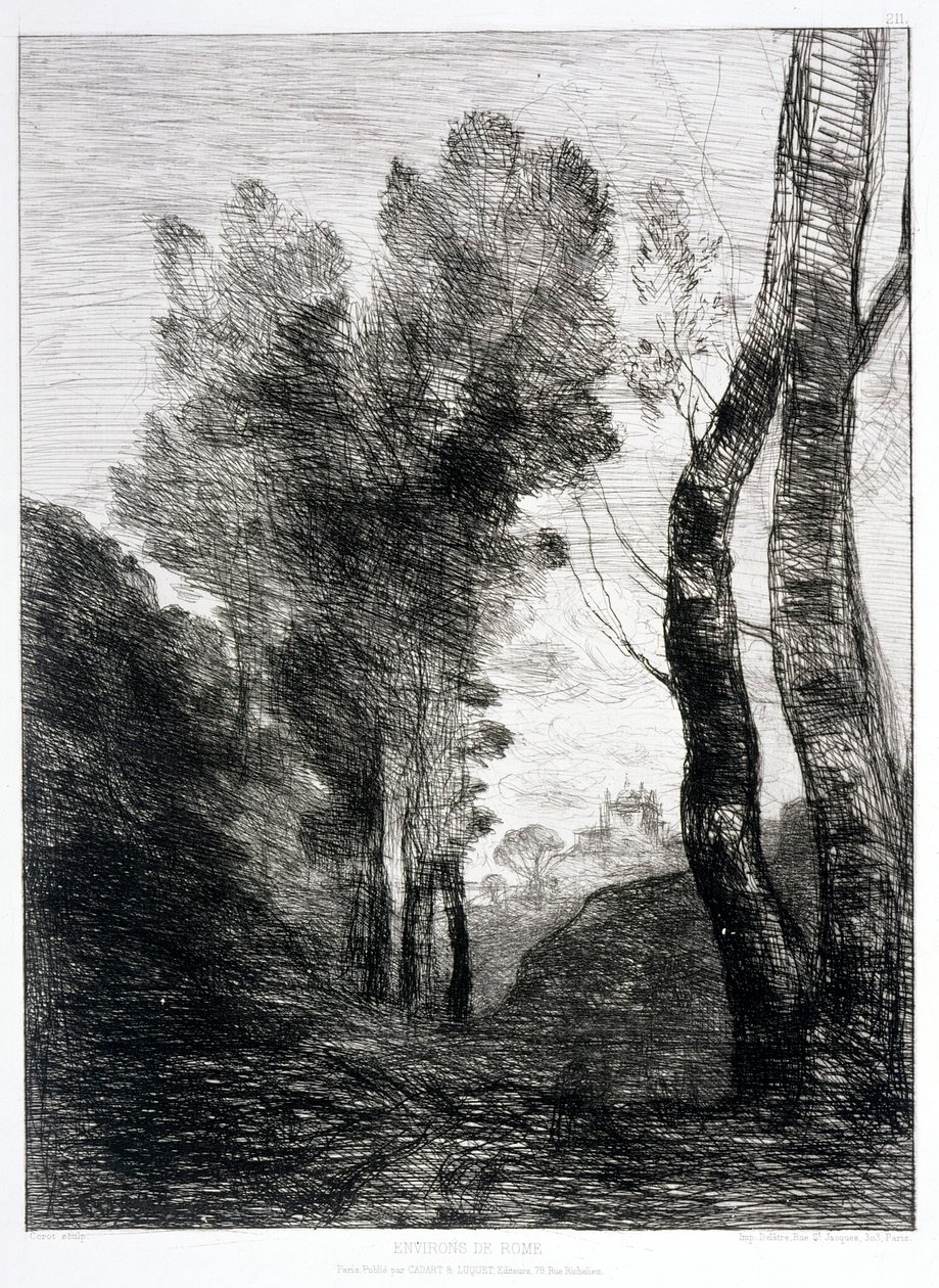Roma Çevresi by Jean Baptiste Camille Corot