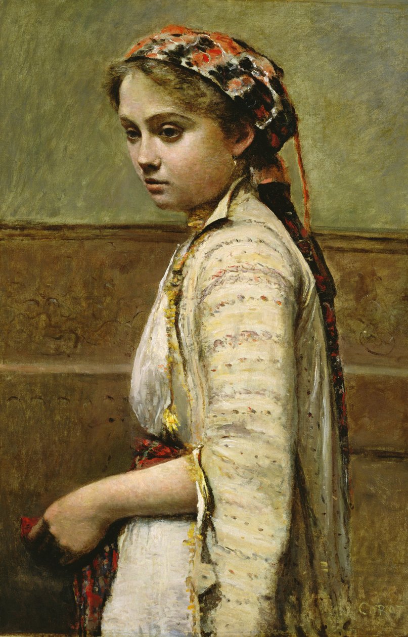 Yunan Kızı, Mlle. Dobigny, 1868-70 by Jean Baptiste Camille Corot