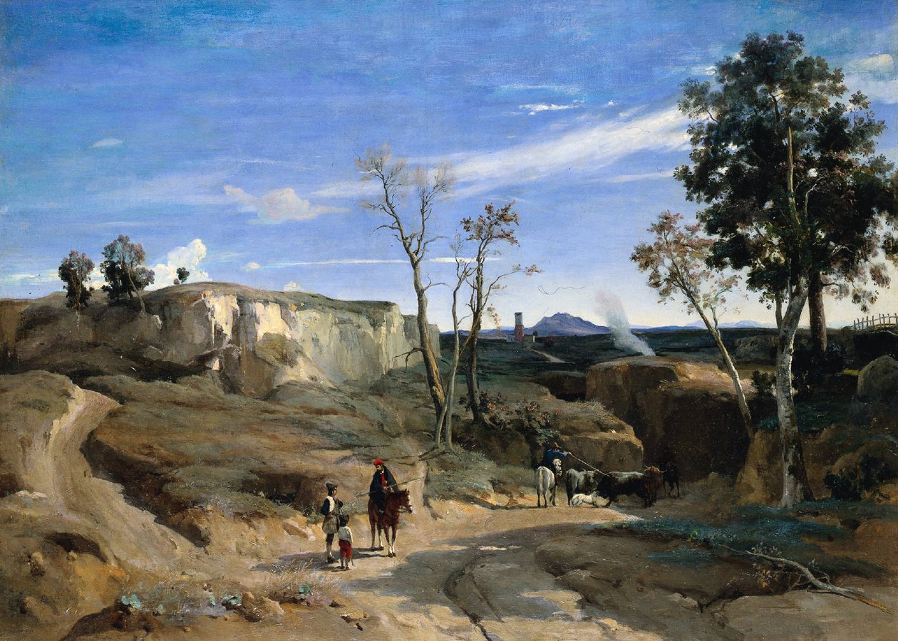 La Cervara, Roma kırsalı by Jean Baptiste Camille Corot