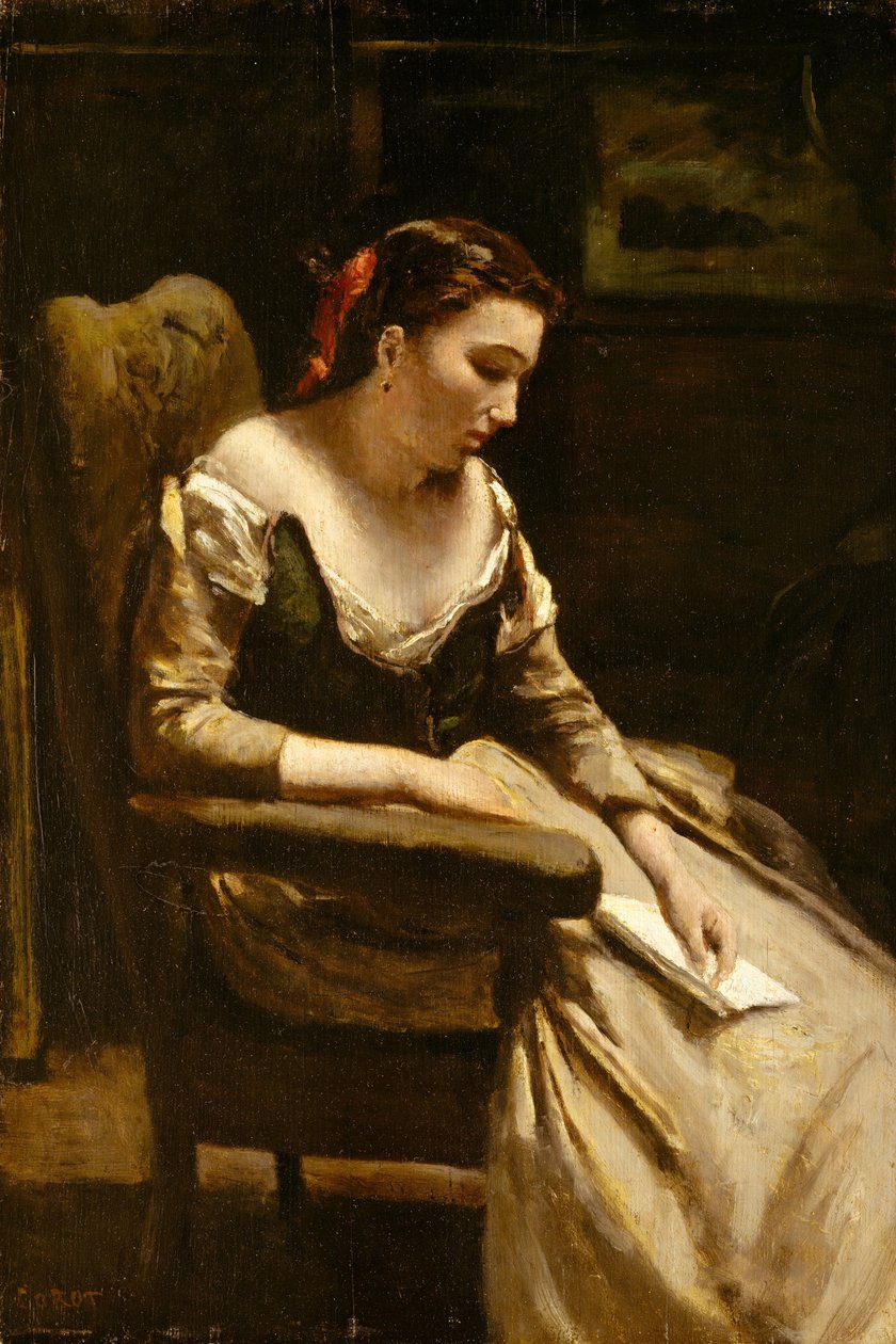 Mektup by Jean Baptiste Camille Corot