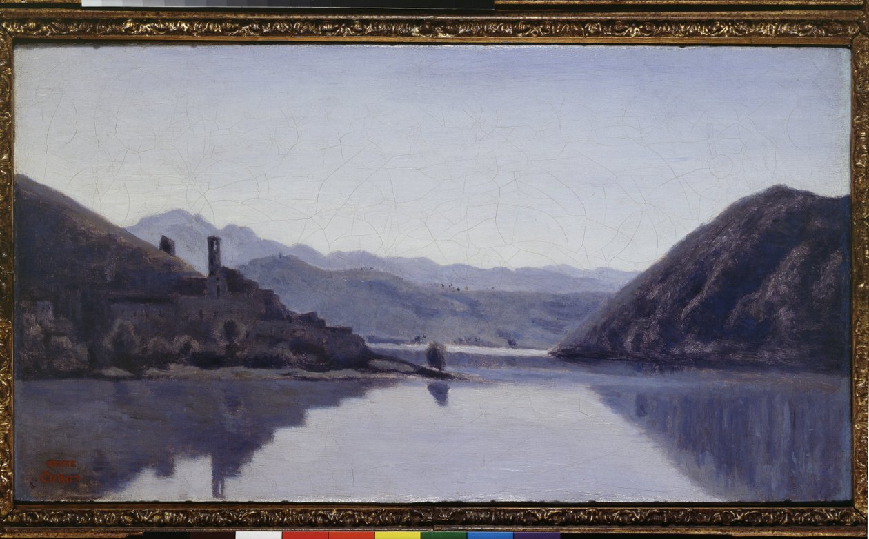 Piediluco gölü, Umbria, 19. yüzyıl by Jean Baptiste Camille Corot