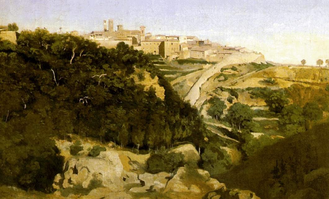 Şehir ile manzara by Jean Baptiste Camille Corot